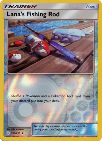 Cosmic Eclipse Lana’s Fishing Rod #195/236 reverse holo